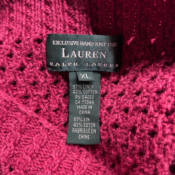 Lauren Ralph Lauren Textured Knit Sweater in Deep Pink - Picture 3 of 5